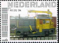 personalised stamp of The Netherlands with trains, trams, stations etc